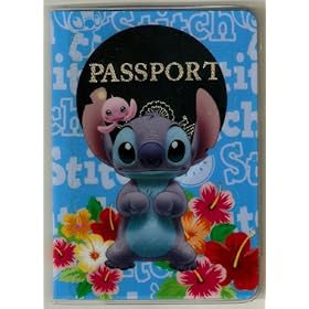 Stitch sitting in Hibiscus flowers Aloha Hawaii Passport Cover ~ Lilo & Stitch hibiscus flower