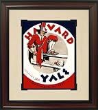 Yale Bulldogs vs Harvard Crimson Vintage Program Art (Framed) - 1934