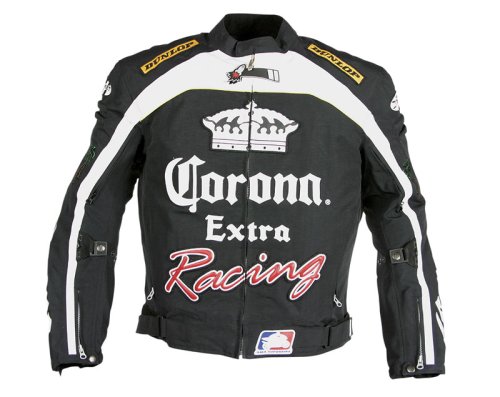 Joe Rocket Corona Racing Superstock Replica Mens Textile Motorcycle Jacket Black/White/Yellow XL