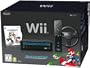 Console Wii noire + Mario Kart + T�l�commande Wii Plus - noire + Volant Wii noir