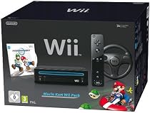 Nintendo Wii "Mario Kart Pack" - Konsole inkl. Mario Kart, Wii Wheel, Remote Plus Controller, schwarz