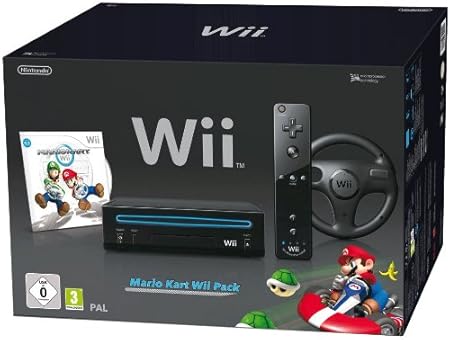 Wii Konsole inkl. Mario Kart, schwarz [Edizione: Germania]