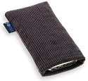 yomix Handytasche TASCHE Design Viivi brown Maßanfertigung für APPLE iPhone 3GS 32GB aus braunem Cord-Stoff mit integrierter Display-Reinigungsfunktion durch hochwertiges Microfaserinnenfutter