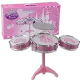 7pc Plastic Pink Big Happy Band Toy Drum Set