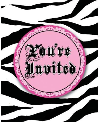 Super Stylish Invitations (8) Invites Birthday Party Supplies Pink Zebra