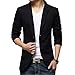 iPretty Men's Suit Jacket Fashion Slim Cotton Thin Casual Two Buttons Blazer Coat