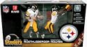 Pittsburgh Steelers 2-Pack Ben Roethlisberger White Jersey and Santonio Holmes White Jersey McFarlane