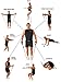 BONROB 12PCS Resistance Bands Set, Including 5 Exercise Bands, 1 Door Anchor, 2 Hand Straps, 2 Foot Ankle Straps, Exercise Guide Book & Waterproof Travel Bag