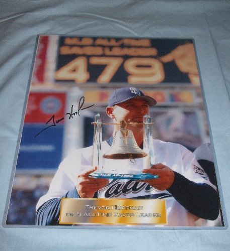 Trevor Hoffman Autographed San Diego Padres 16x20 Photo W/PROOF, Picture of Trevor Signing For Us. Milwaukee Brewers