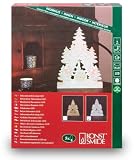 Konstsmide 2844-210 LED Holz Silhouette Tannenbaum (10 warm wei&szlig;e Dioden, Batterien: 3xAA 1.5V, f&uuml;r innen) wei&szlig; lackiert