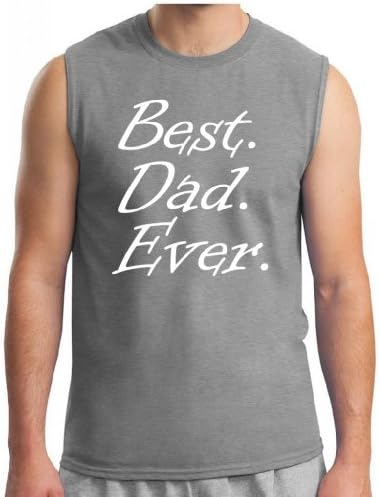 Buy Cool Shirts Mens Best Dad Ever Fathers Day Grey Muscle Shirt Shooter SM