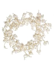 White Freshwater Cultured Pearl Elastic Bracelet