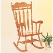 Arrow Back Rocker Chair in Oak Finish By Coaster Furniture