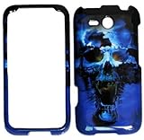 For At&t HTC Freestyle Accessory - Blue Skull Design Hard Case Proctor Cove ....