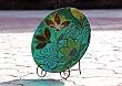 Woodland Botanical Glass Birdbath