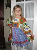 Girls Boutique Clothing - Funky Vintage Dress - * Miss Swiss * Bright Purple, Red, Yellow, Green, So Whimsy!