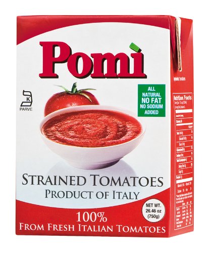 Pomi Strained Tomatoes, 26.46 Ounce Tetra Pack (Pack of 12)