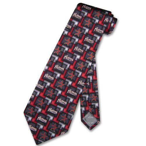 HOUSTON ASTROS SILK NeckTie MLB Baseball Men's Pattern Neck Tie