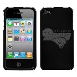 iPhone 4 Etched St. Louis Rams Black Snap on Hard Cover
