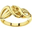 14K Yellow Gold Mother's Ring - 2 Gemstone -- YOU CHOOSE THE COLORS!