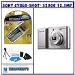 Sony DSC-S2100 12.1MP Digital Camera with 3x Optical Zoom with Digital Steady Shot Image Stabilization and 3.0 inch LCD (Silver) + Standard Bonus Pack # 1