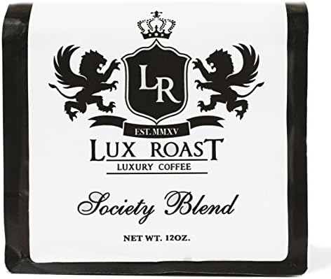 Lux Roast Society Blend - Gourmet Micro-roast Whole Bean Coffee, Medium Roast, 12oz, Luxury in Every Sip
