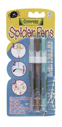 Imagen 1 de Crayola 5074101 - Plumas Spider, metálicos, 3 piezas