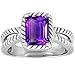 CandyGem 14k Gold Genuine Emerald Cut Amethyst title=