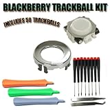 Set of 50 BlackBerry Trackballs with Rings and 10 Piece Opening Tool Set for Blackberry Curve Pearl 8100 8110 8120 8130 8220 8230 8300 8310 8320 8330 8800 8820 8830