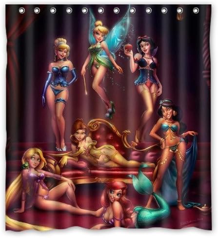 Disne princesses Polyester Fabric Shower Curtain 60"*72"