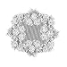 Heritage Lace Tea Rose 15-Inch Round Doily, Ecru, Set of 2