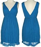 SELE Crinkle Chiffon V-Neck Dress