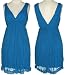 SELE Crinkle Chiffon V-Neck Dress