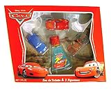 Cars by Disney 4 Piece Gift Set with Eau de Toilette Spray 1.7 oz and figurines for Boys