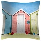 Beach Huts 8 Cushion - Martin Wiscombe Cushions
