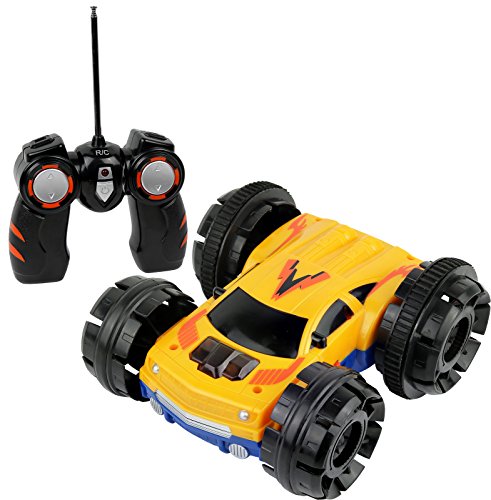 Click N' Play Double sided Tumbling Stunt Rolling RC Remote Control Car
