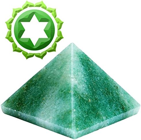 BIGGEST CHAKRA STONE PYRAMID - Natural Healing Crystal: 40mm (2") up to 75mm (3") - Green Aventurine