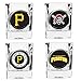 MLB Pittsburgh Pirates Four Piece Square Shot Glass Set (Individual Logos)
