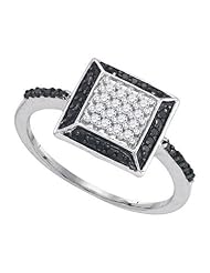 0.26CTW BLACK DIAMOND MICRO-PAVE RING