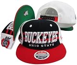 Ohio State Buckeyes Three Tone Plastic Snapback Adjustable Plastic Snap Back Hat / Cap