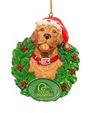 Ducks Unlimited Yellow Labrador Retriever Christmas Wreath Ornament #DUO133