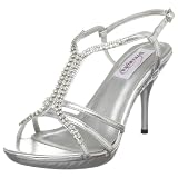 Dyeables Women's Ava Platform Sandal,Silver Metallic,10 B US