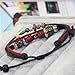 Lucky Leaf Red Rope Beads Bracelet 2013 Fashion Vintage Leather Wrap Women Bracelets