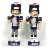 New York Giants Mini Wooden Nutcracker Two-Piece Ornament Set