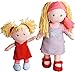 HABA Lennja & Elin Sisters - 12 inch and 8 inch Soft Doll Pair