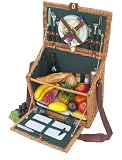 Hampshire Commons Picnic Basket in Hunter Green Lining