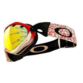 New Oakley Wisdom Snow Ski Snowboard Goggles Red Text Fade – Fire Iridium Lens thumbnail