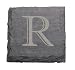 JK Adams Set of Four 4-Inch Square Monogrammed Slate Coasters, R