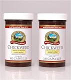 CHICKWEED 375 mg, Kosher, Herbal Dietary Supplement (Pack of 2) 100 Capsules each "FAST SHIPPING"