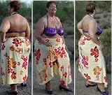 Batik Sarong Inspired Red Hat Wrap Skirt in Yellow